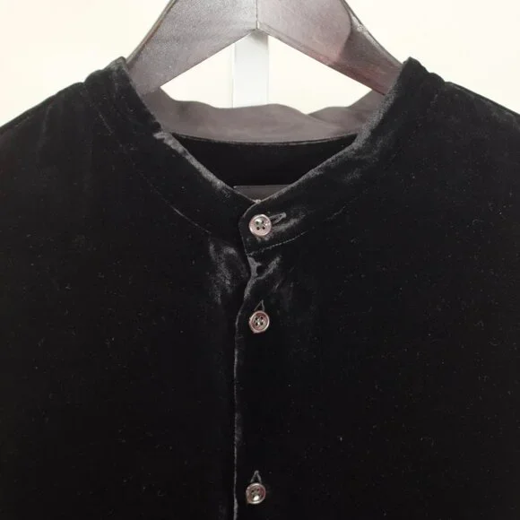 Giorgio Armani Black Label shirt 17 / 43 / XL velvet Special Edition